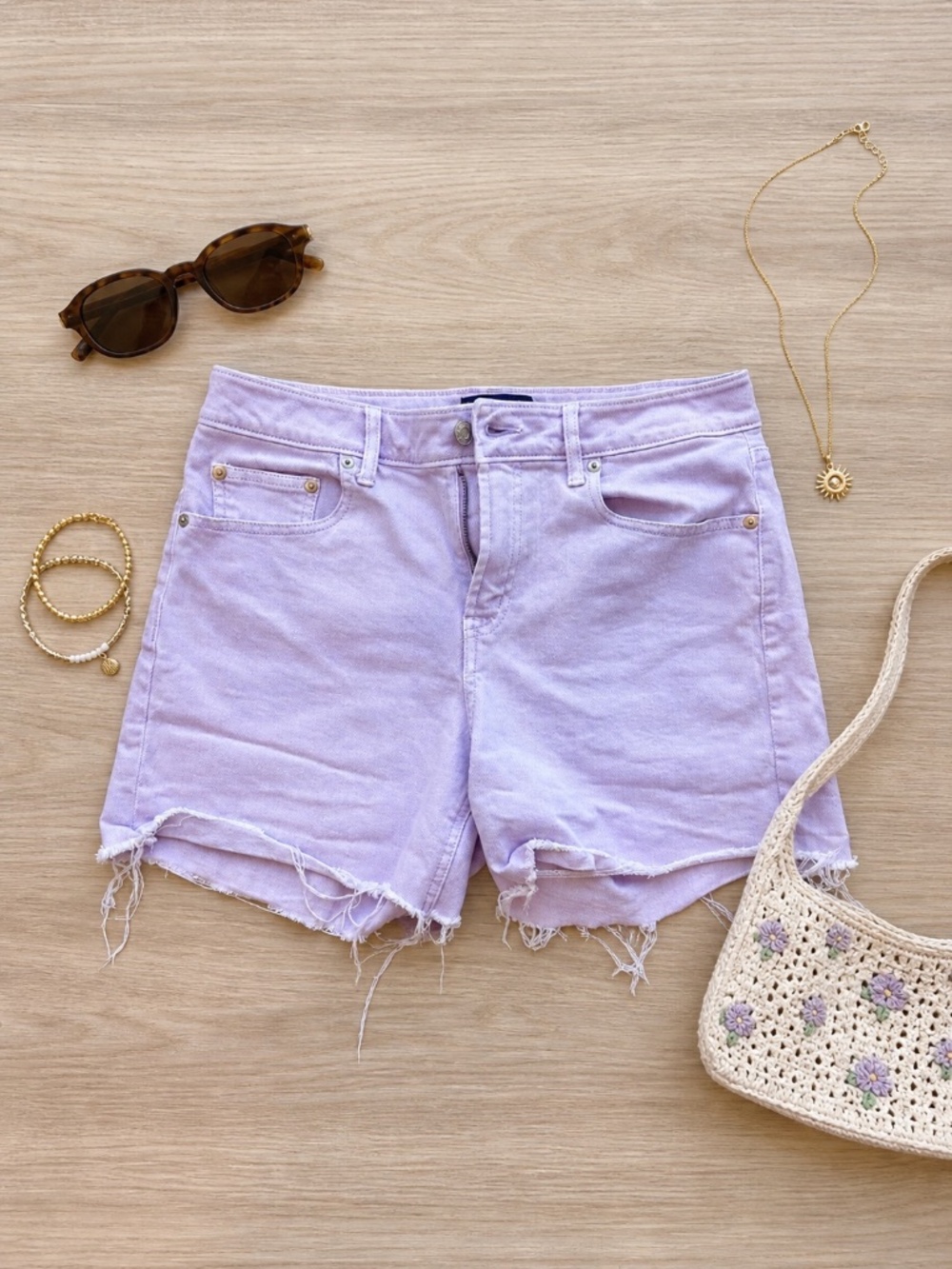 Gap Denim 5" Jean Shorts / Light Lavender Purple / Size 6/28